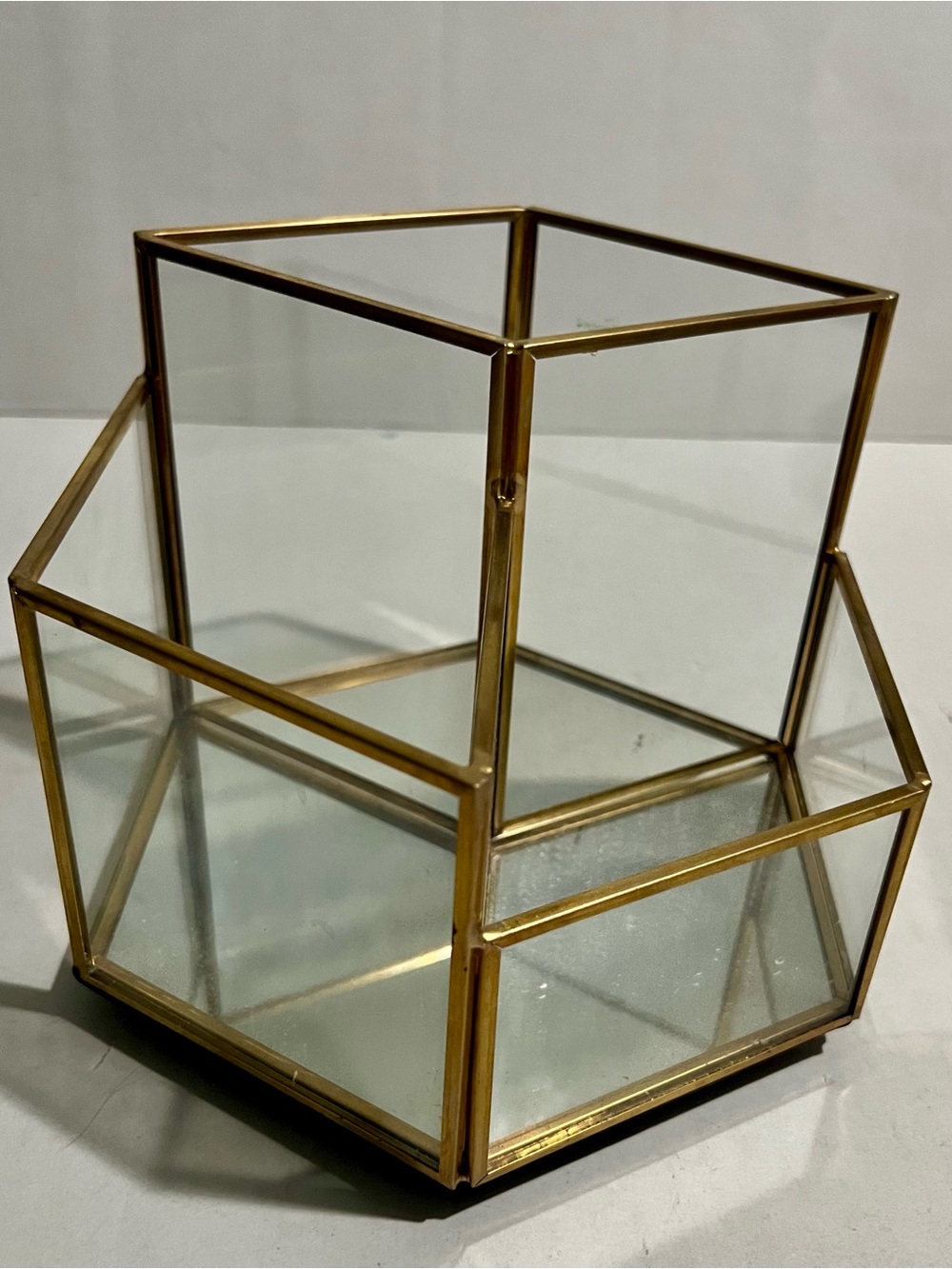 Geometric Glass Terrarium Box Holder